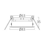 Σποτ Tetra Στρογγυλό Λευκό – BH03-04050