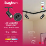 Σποτ Led Μαγνητικής Ράγας 18W 1580lm 3CCT Μαύρο – BD61-00381