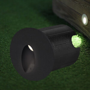 BRY-VECTOR-A-RND-BLC-2W-3000K-IP65-WALL LIGHT – BG38-02201