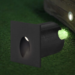 BRY-VECTOR-A-SQR-BLC-2W-3000K-IP65-WALL LIGHT – BG38-02301