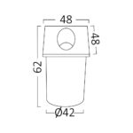 BRY-VECTOR-A-SQR-BLC-2W-3000K-IP65-WALL LIGHT – BG38-02301
