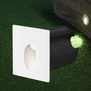 BRY-VECTOR-A-SQR-WHT-2W-3000K-IP65-WALL LIGHT – BG38-02300