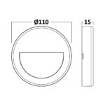 Απλίκα Vekta 3w IP65 160lm 3000k – BG38-02001