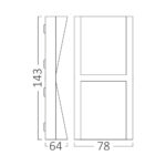 Απλίκα led “Vecta” 2x6w CCT IP65 Ανθρακί – BG38-02782