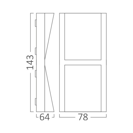 Απλίκα led “Vecta” 2x6w CCT IP65 Ανθρακί – BG38-02782