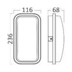 Απλίκα led “Walls” 15w IP65 1460lm 3000k – BG38-00302