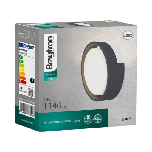 Απλίκα led “Walls” 12W IP65 1140lm 3000K – BG38-00702