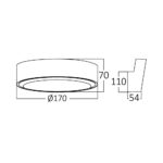 Απλίκα led “Walls” 12W IP65 1140lm 3000K – BG38-00702