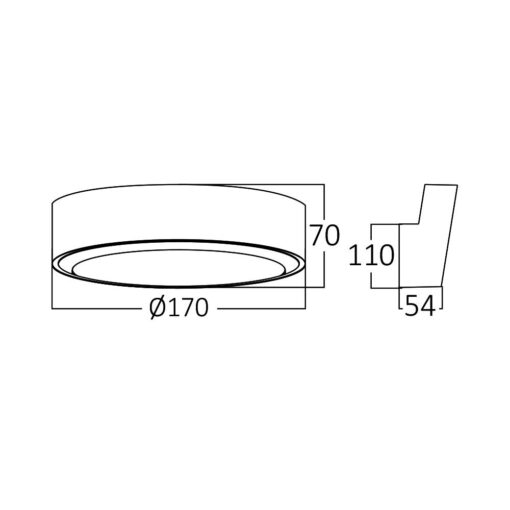 Απλίκα led “Walls” 12W IP65 1140lm 3000K – BG38-00702