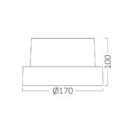 Απλίκα 15w IP65 1450lm 3000k – BG38-01201