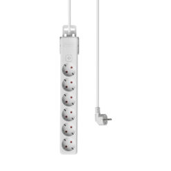 Πολύπριζο Xline 6Θ. 3X1,5mm 3m Καλώδιο Με Διακόπτη Με Βάση Στήριξης – BY72-00263