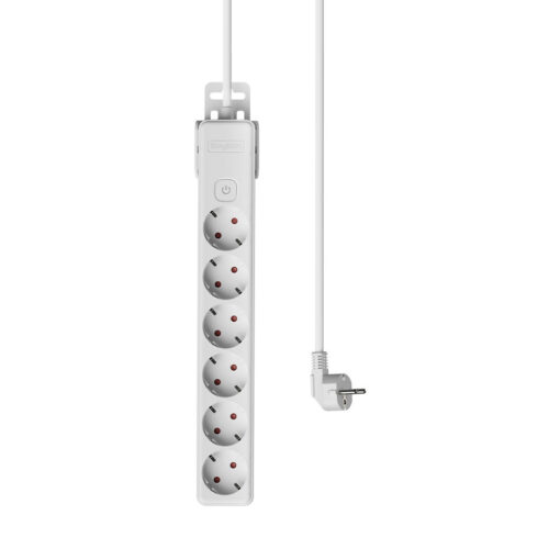 Πολύπριζο Xline 6Θ. 3X1,5mm 3m Καλώδιο Με Διακόπτη Με Βάση Στήριξης – BY72-00263