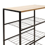 Παπουτσοθήκη Ramon pakoworld 12 ζευγών φυσικό-μαύρο 63x30x83εκ – 085-000011