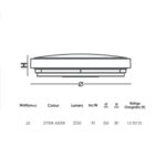 Φωτιστικό Οροφής Πλαφονίερα LED 15/20/25W CCT 1350/1800/2250lm Λευκό & Μαύρο Στεφάνι Φ350 Ανιχνευτής Κίνησης, Αισθητήρας Νύχτας Μέρας, Φως Ασφαλείας IP44 – 2-U015851