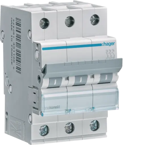 Ασφάλεια Αυτόματη 3P C25A 6kA 230V Hager – MCN325