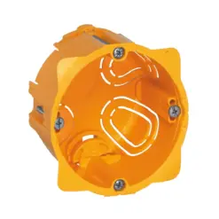 Κουτί Γυψοσανίδας 1 Θέσης Κίτρινο 40mm Βάθος LEGRAND – 80041