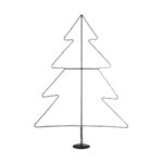 GLOBOSTAR® XMAS-TREE-BIG Χριστουγεννιάτικο Διακοσμητικό Φωτιστικό LED 27.3W 1092lm 360° AC 220-240V Αδιάβροχο IP65 Θερμό Λευκό 2700K  – Μαύρο & Διάφανο – Μ134 x Π25 x Υ188cm – 2 Χρόνια Εγγύηση