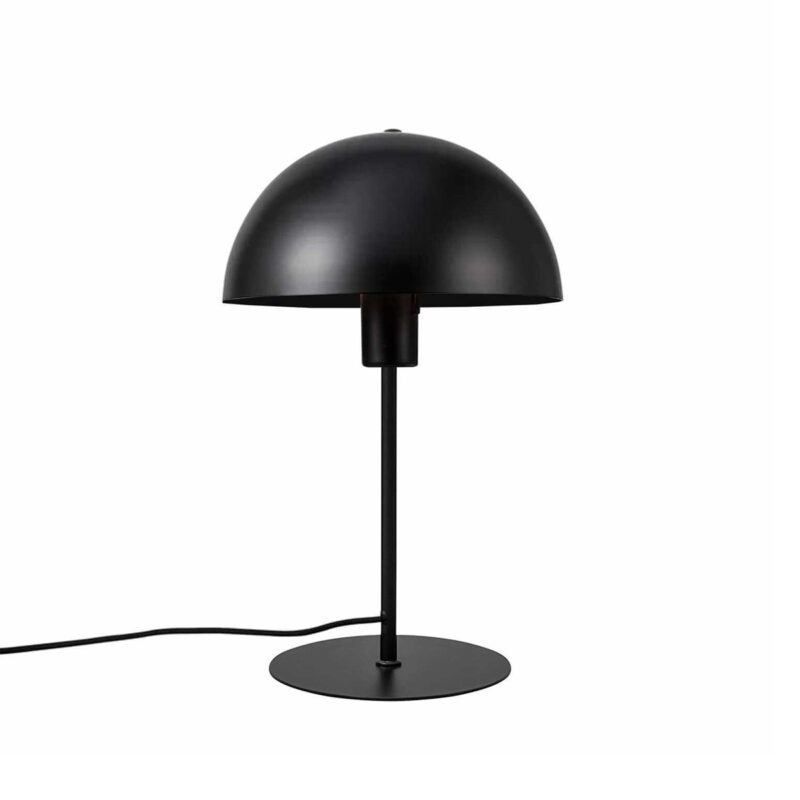 GloboStar® GASCEIO 204-0141 Μοντέρνο Eπιτραπέζιο Φωτιστικό Μονόφωτο 1 x E27 IP20 Μαύρο Μέταλλο – Μ25 x Π25 x Υ39cm