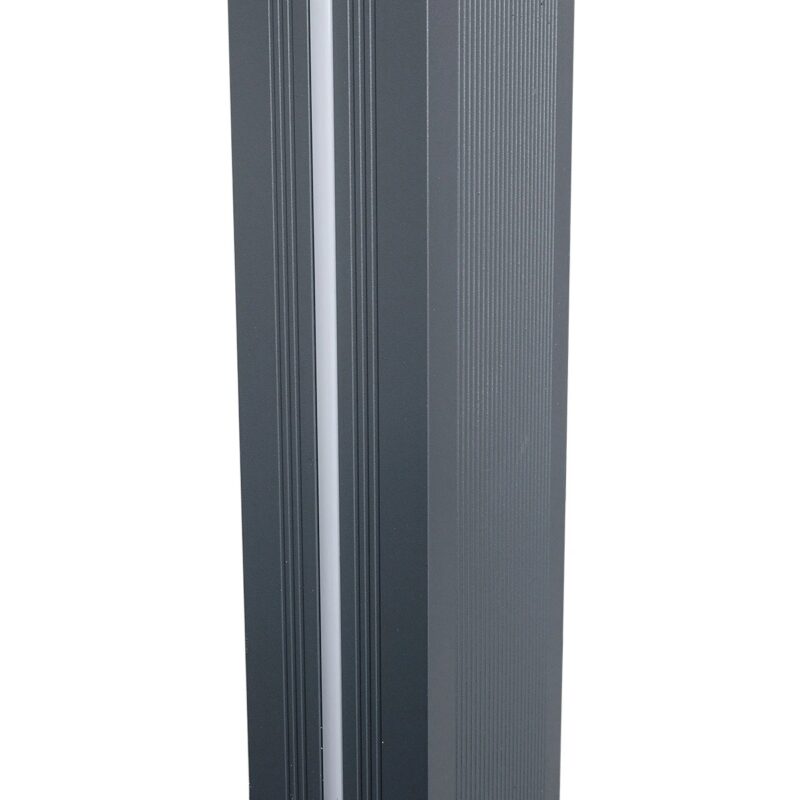 GLOBOSTAR® ZAPOPAN 90838 Φωτιστικό Urban Light Πλατείας/Πάρκου LED 30W 4080lm 120° AC 220-240V Αδιάβροχο IP65 IK09 Φυσικό Λευκό 5000K – LUMILEDs SMD Chip & MEANWELL Driver – Γκρι Ανθρακί – Μ75 x Π14 x Υ360cm – 5 Χρόνια Εγγύηση