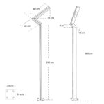 GLOBOSTAR® ZAPOPAN 90838 Φωτιστικό Urban Light Πλατείας/Πάρκου LED 30W 4080lm 120° AC 220-240V Αδιάβροχο IP65 IK09 Φυσικό Λευκό 5000K – LUMILEDs SMD Chip & MEANWELL Driver – Γκρι Ανθρακί – Μ75 x Π14 x Υ360cm – 5 Χρόνια Εγγύηση