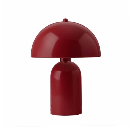 GloboStar® GASCO 204-0148 Μοντέρνο Eπιτραπέζιο Φωτιστικό Μονόφωτο 1 x E27 IP20 Κόκκινο Μέταλλο – Μ25 x Π25 x Υ35cm