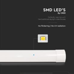 LED Πρισματικό Γραμμικό Φωτιστικό 120cm 40W V-TAC CREE Chip 4300lm 120° Θερμό 3000K – 203506