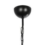 GLOBOSTAR® TRITON 203-0253 Vintage Κρεμαστό Φωτιστικό Οροφής με Ντουί 5 x E27 AC 220-240V IP20 – Μαύρο & Μπεζ – Μ50 x Π50 x Υ48cm