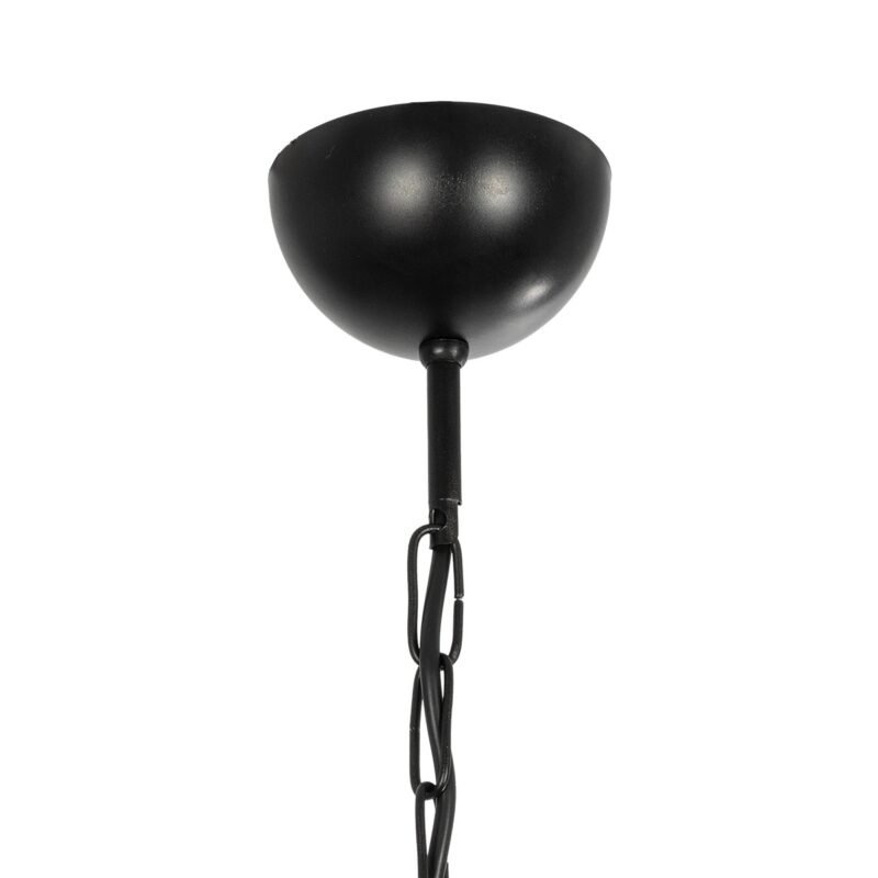 GLOBOSTAR® TRITON 203-0253 Vintage Κρεμαστό Φωτιστικό Οροφής με Ντουί 5 x E27 AC 220-240V IP20 – Μαύρο & Μπεζ – Μ50 x Π50 x Υ48cm