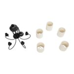 GLOBOSTAR® TRITON 203-0253 Vintage Κρεμαστό Φωτιστικό Οροφής με Ντουί 5 x E27 AC 220-240V IP20 – Μαύρο & Μπεζ – Μ50 x Π50 x Υ48cm