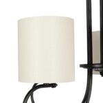 GLOBOSTAR® TRITON 203-0253 Vintage Κρεμαστό Φωτιστικό Οροφής με Ντουί 5 x E27 AC 220-240V IP20 – Μαύρο & Μπεζ – Μ50 x Π50 x Υ48cm