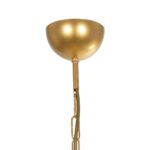 GLOBOSTAR® TRITON 203-0254 Vintage Κρεμαστό Φωτιστικό Οροφής με Ντουί 5 x E27 AC 220-240V IP20 – Χρυσό & Μπεζ – Μ50 x Π50 x Υ48cm