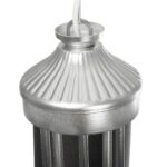 GLOBOSTAR® TRITON 203-0255 Vintage Κρεμαστό Φωτιστικό Οροφής με Ντουί 5 x E27 AC 220-240V IP20 – Ασημί & Γκρι – Μ50 x Π50 x Υ48cm