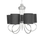 GLOBOSTAR® TRITON 203-0255 Vintage Κρεμαστό Φωτιστικό Οροφής με Ντουί 5 x E27 AC 220-240V IP20 – Ασημί & Γκρι – Μ50 x Π50 x Υ48cm