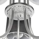 GLOBOSTAR® TRITON 203-0255 Vintage Κρεμαστό Φωτιστικό Οροφής με Ντουί 5 x E27 AC 220-240V IP20 – Ασημί & Γκρι – Μ50 x Π50 x Υ48cm