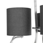 GLOBOSTAR® TRITON 203-0255 Vintage Κρεμαστό Φωτιστικό Οροφής με Ντουί 5 x E27 AC 220-240V IP20 – Ασημί & Γκρι – Μ50 x Π50 x Υ48cm