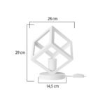 GloboStar® DISE 203-0273 Μοντέρνο Eπιτραπέζιο Φωτιστικό Μονόφωτο 1 x E27 IP20 Λευκό Πλαστικό – Μ28 x Π28 x Υ29cm