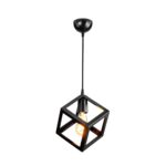 GLOBOSTAR® DISE 203-0274 Μοντέρνο Κρεμαστό Φωτιστικό Οροφής με Ντουί 1 x E27 AC 220-240V IP20 – Μαύρο – Μ22 x Π22 x Υ24cm