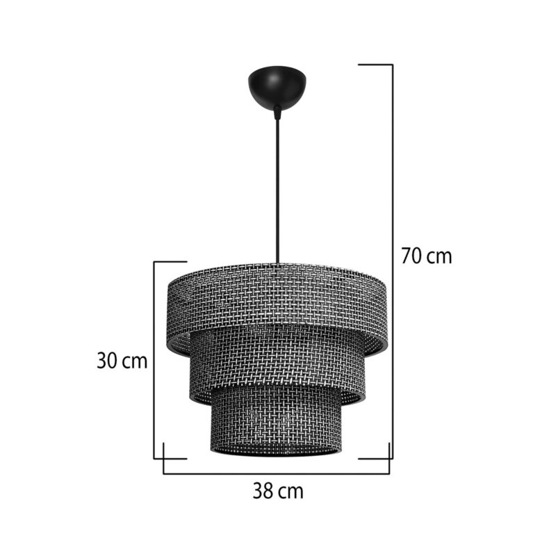 GLOBOSTAR® LEVEL 203-0276 Μοντέρνο Κρεμαστό Φωτιστικό Οροφής με Ντουί 1 x E27 AC 220-240V IP20 – Γκρι – Μ38 x Π38 x Υ30cm