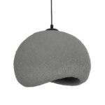 GLOBOSTAR® STONE 204-0122 Μοντέρνο Κρεμαστό Φωτιστικό Οροφής με Ντουί 1 x E27 AC 220-240V IP20 – Γκρι – Μ35 x Π31 x Υ26cm