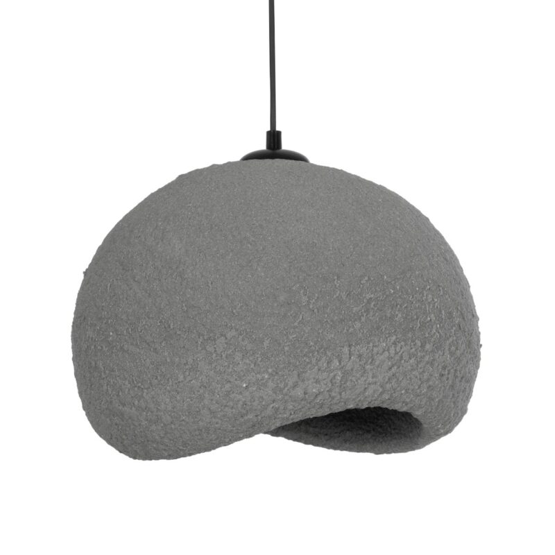 GLOBOSTAR® STONE 204-0122 Μοντέρνο Κρεμαστό Φωτιστικό Οροφής με Ντουί 1 x E27 AC 220-240V IP20 – Γκρι – Μ35 x Π31 x Υ26cm