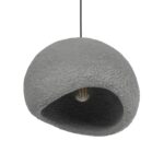 GLOBOSTAR® STONE 204-0122 Μοντέρνο Κρεμαστό Φωτιστικό Οροφής με Ντουί 1 x E27 AC 220-240V IP20 – Γκρι – Μ35 x Π31 x Υ26cm