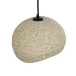 GLOBOSTAR® STONE 204-0123 Μοντέρνο Κρεμαστό Φωτιστικό Οροφής με Ντουί 1 x E27 AC 220-240V IP20 – Μπεζ – Μ35 x Π31 x Υ26cm