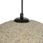 GLOBOSTAR® STONE 204-0123 Μοντέρνο Κρεμαστό Φωτιστικό Οροφής με Ντουί 1 x E27 AC 220-240V IP20 – Μπεζ – Μ35 x Π31 x Υ26cm