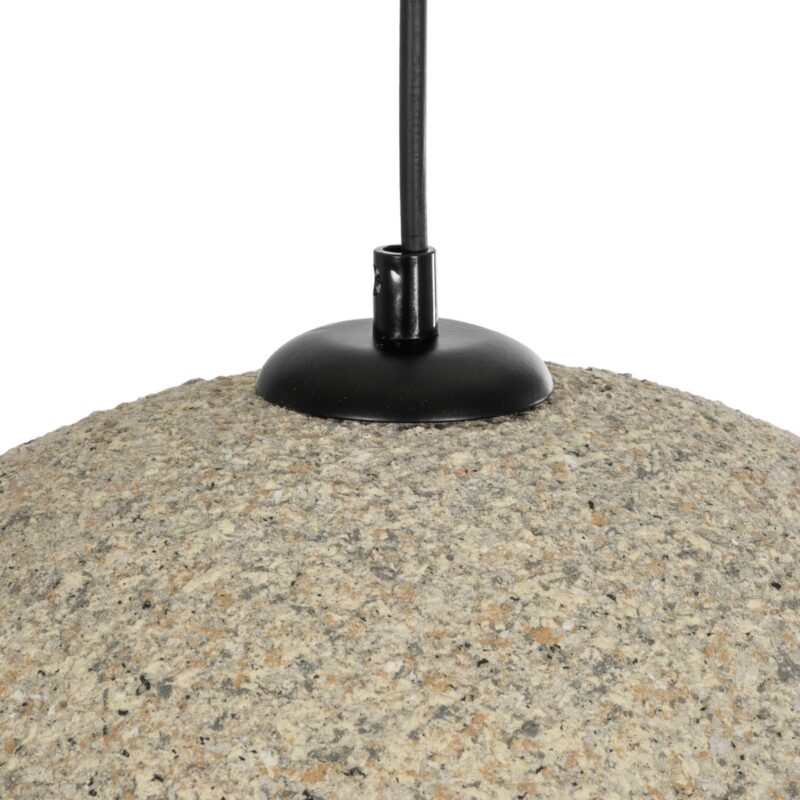 GLOBOSTAR® STONE 204-0123 Μοντέρνο Κρεμαστό Φωτιστικό Οροφής με Ντουί 1 x E27 AC 220-240V IP20 – Μπεζ – Μ35 x Π31 x Υ26cm