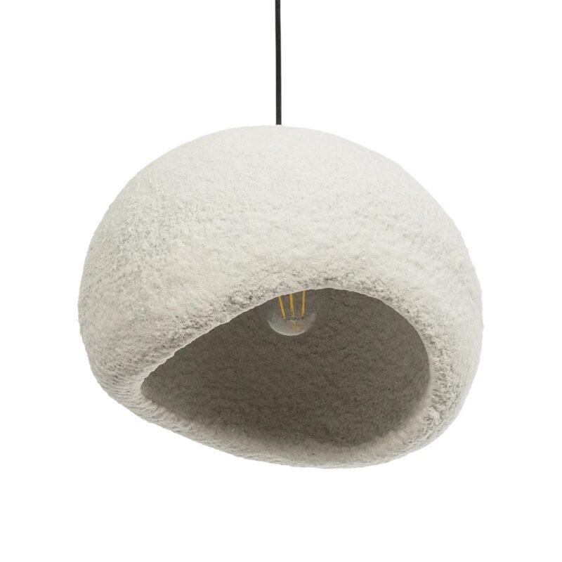 GLOBOSTAR® STONE 204-0124 Μοντέρνο Κρεμαστό Φωτιστικό Οροφής με Ντουί 1 x E27 AC 220-240V IP20 – Γκρι – Μ35 x Π31 x Υ26cm