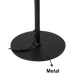 GloboStar® FLY 204-0127 Μοντέρνο Eπιδαπέδιο Φωτιστικό Μονόφωτο 1 x E27 IP20 Μαύρο & Χρυσό Μέταλλο με Μπεζ Ύφασμα – Μ38 x Π38 x Υ155cm