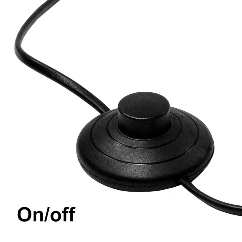 GloboStar® FLY 204-0127 Μοντέρνο Eπιδαπέδιο Φωτιστικό Μονόφωτο 1 x E27 IP20 Μαύρο & Χρυσό Μέταλλο με Μπεζ Ύφασμα – Μ38 x Π38 x Υ155cm