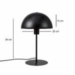 GloboStar® GASCEIO 204-0141 Μοντέρνο Eπιτραπέζιο Φωτιστικό Μονόφωτο 1 x E27 IP20 Μαύρο Μέταλλο – Μ25 x Π25 x Υ39cm