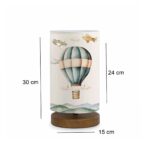 GloboStar® BALLON 204-0145 Παιδικό Eπιτραπέζιο Φωτιστικό Φιγούρα Μονόφωτο 1 x E27 IP20 Πολύχρωμο Ύφασμα – Μ15 x Π15 x Υ30cm