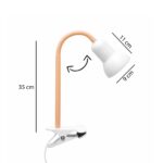 GloboStar® TAVOLO 204-0151 Παιδικό Eπιτραπέζιο Φωτιστικό Μονόφωτο 1 x E14 IP20 Πορτοκαλί & Λευκό – Μ11 x Π9 x Υ35cm